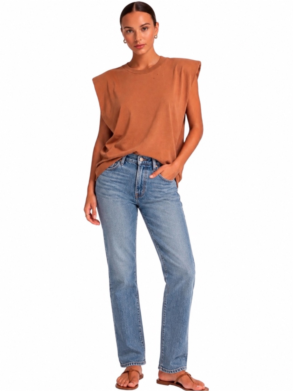 Sandrine Rose x Free People Shoulder Pad Tee - Size Medium